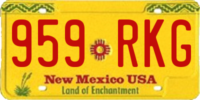 NM license plate 959RKG