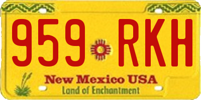 NM license plate 959RKH