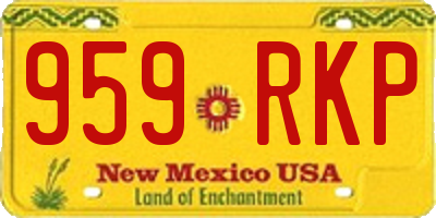 NM license plate 959RKP