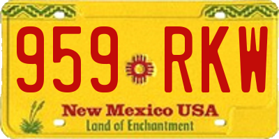 NM license plate 959RKW