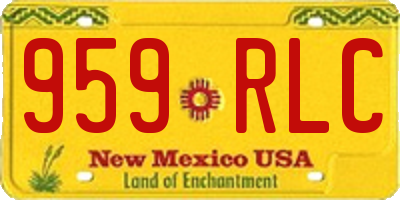 NM license plate 959RLC