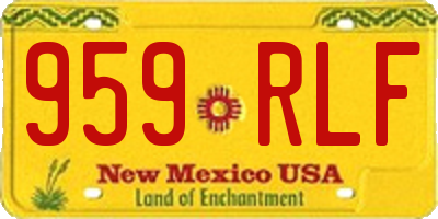 NM license plate 959RLF