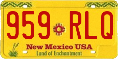 NM license plate 959RLQ