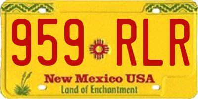 NM license plate 959RLR