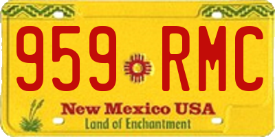 NM license plate 959RMC