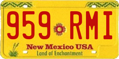 NM license plate 959RMI