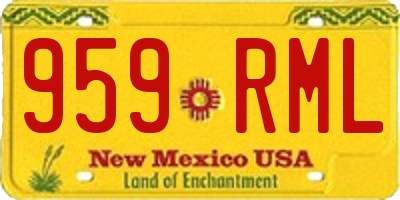 NM license plate 959RML