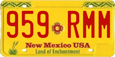 NM license plate 959RMM