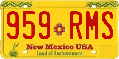 NM license plate 959RMS