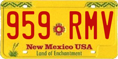 NM license plate 959RMV