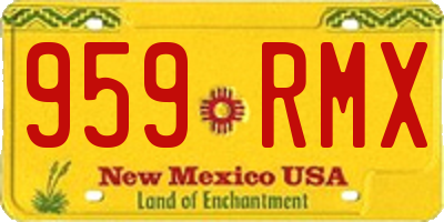 NM license plate 959RMX