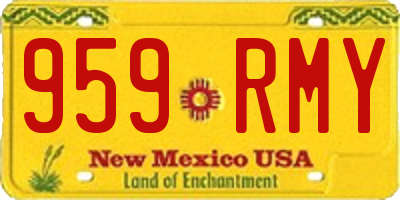 NM license plate 959RMY