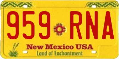 NM license plate 959RNA