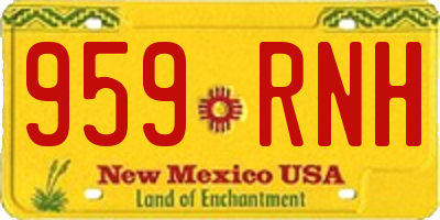 NM license plate 959RNH