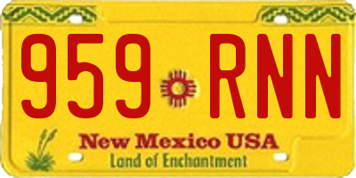 NM license plate 959RNN