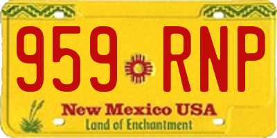 NM license plate 959RNP