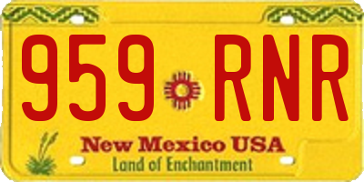 NM license plate 959RNR