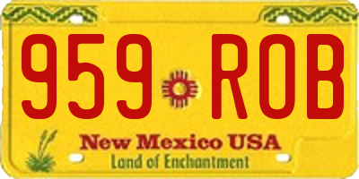 NM license plate 959ROB