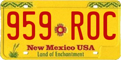 NM license plate 959ROC