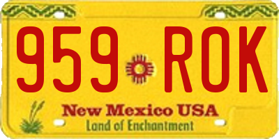 NM license plate 959ROK