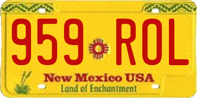 NM license plate 959ROL
