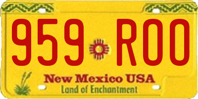 NM license plate 959ROO