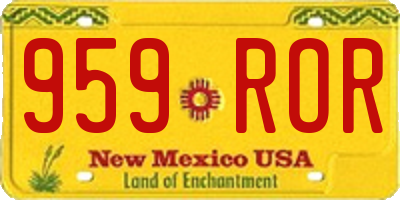 NM license plate 959ROR