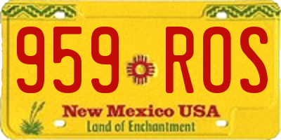 NM license plate 959ROS
