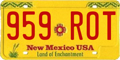 NM license plate 959ROT