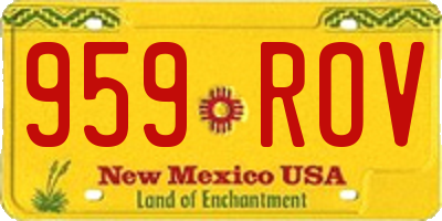 NM license plate 959ROV