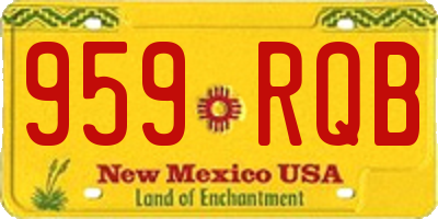 NM license plate 959RQB