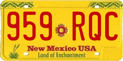 NM license plate 959RQC