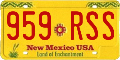 NM license plate 959RSS