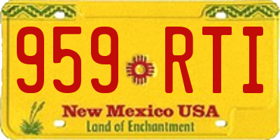 NM license plate 959RTI