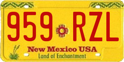 NM license plate 959RZL