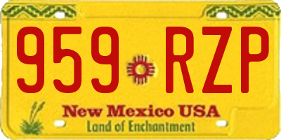 NM license plate 959RZP