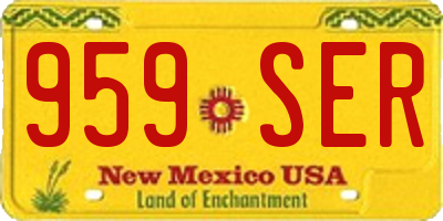 NM license plate 959SER