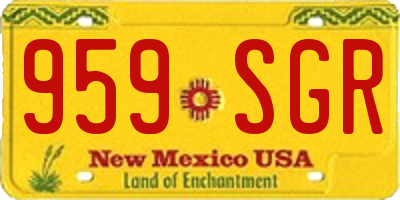 NM license plate 959SGR