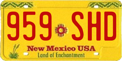 NM license plate 959SHD