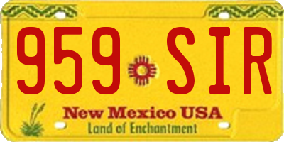 NM license plate 959SIR