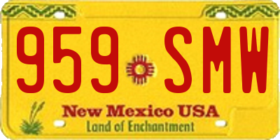 NM license plate 959SMW