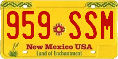 NM license plate 959SSM