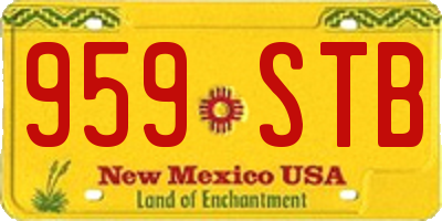 NM license plate 959STB