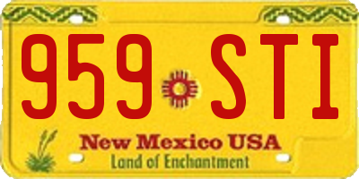 NM license plate 959STI
