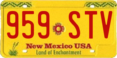 NM license plate 959STV