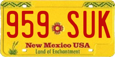 NM license plate 959SUK