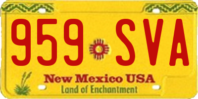 NM license plate 959SVA