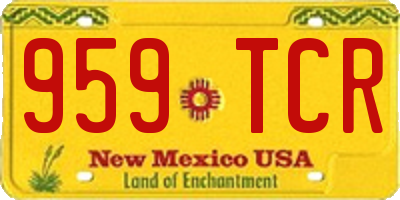 NM license plate 959TCR