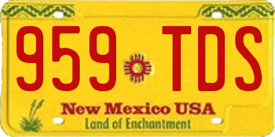 NM license plate 959TDS