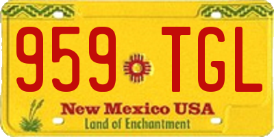 NM license plate 959TGL